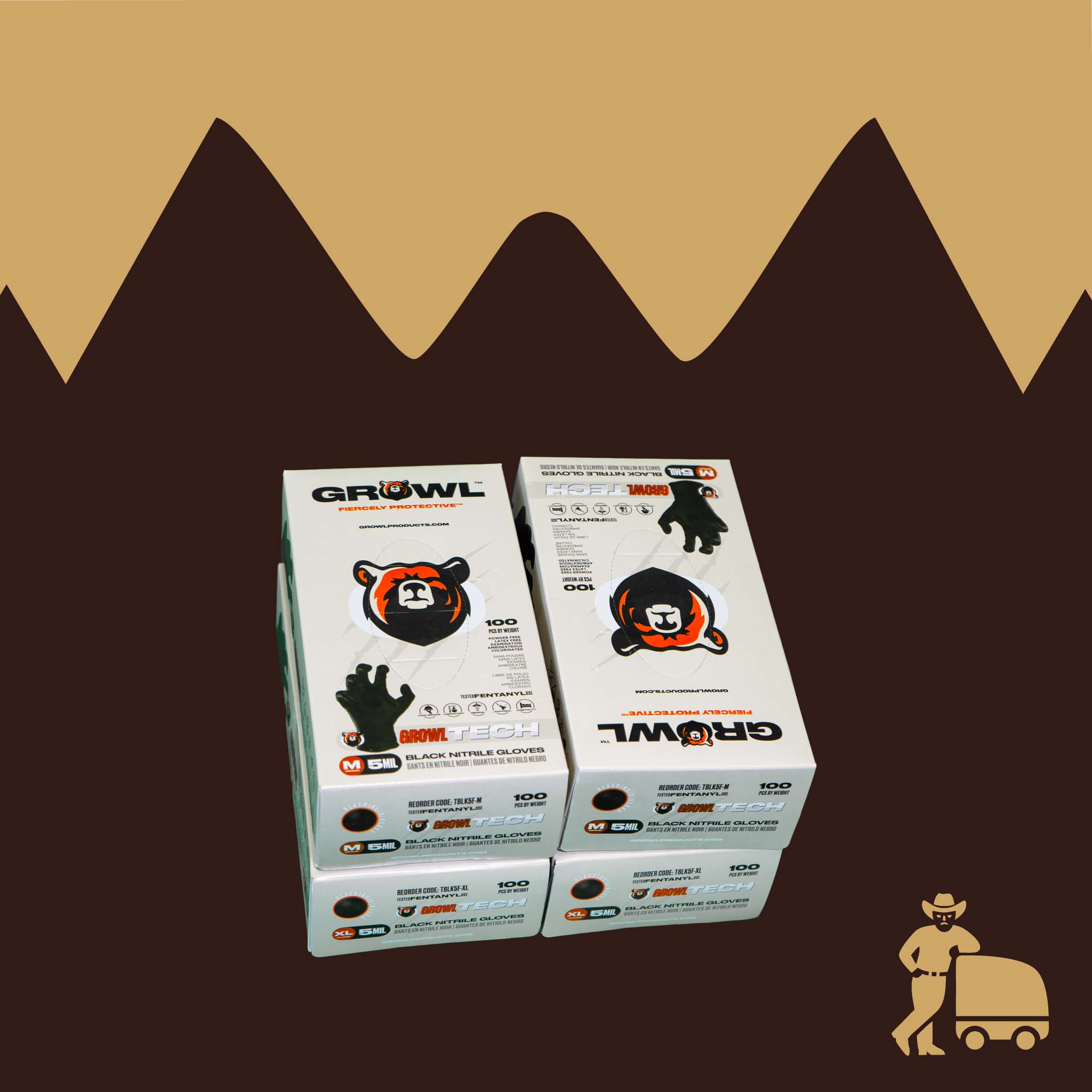 Growl Grizzly Gloves (sold by the case)